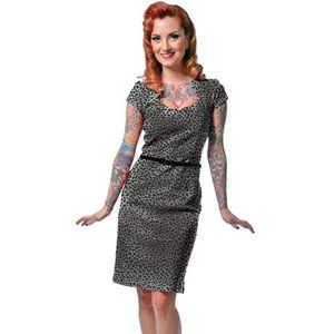 Leopard Sophia Dress Retro Vintage Rockabilly